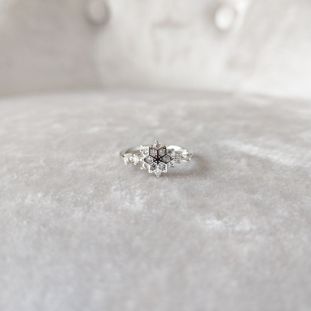 🍒NEW🍒 DAINTY SILVER SNOWFLAKE RING